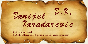 Danijel Karadarević vizit kartica